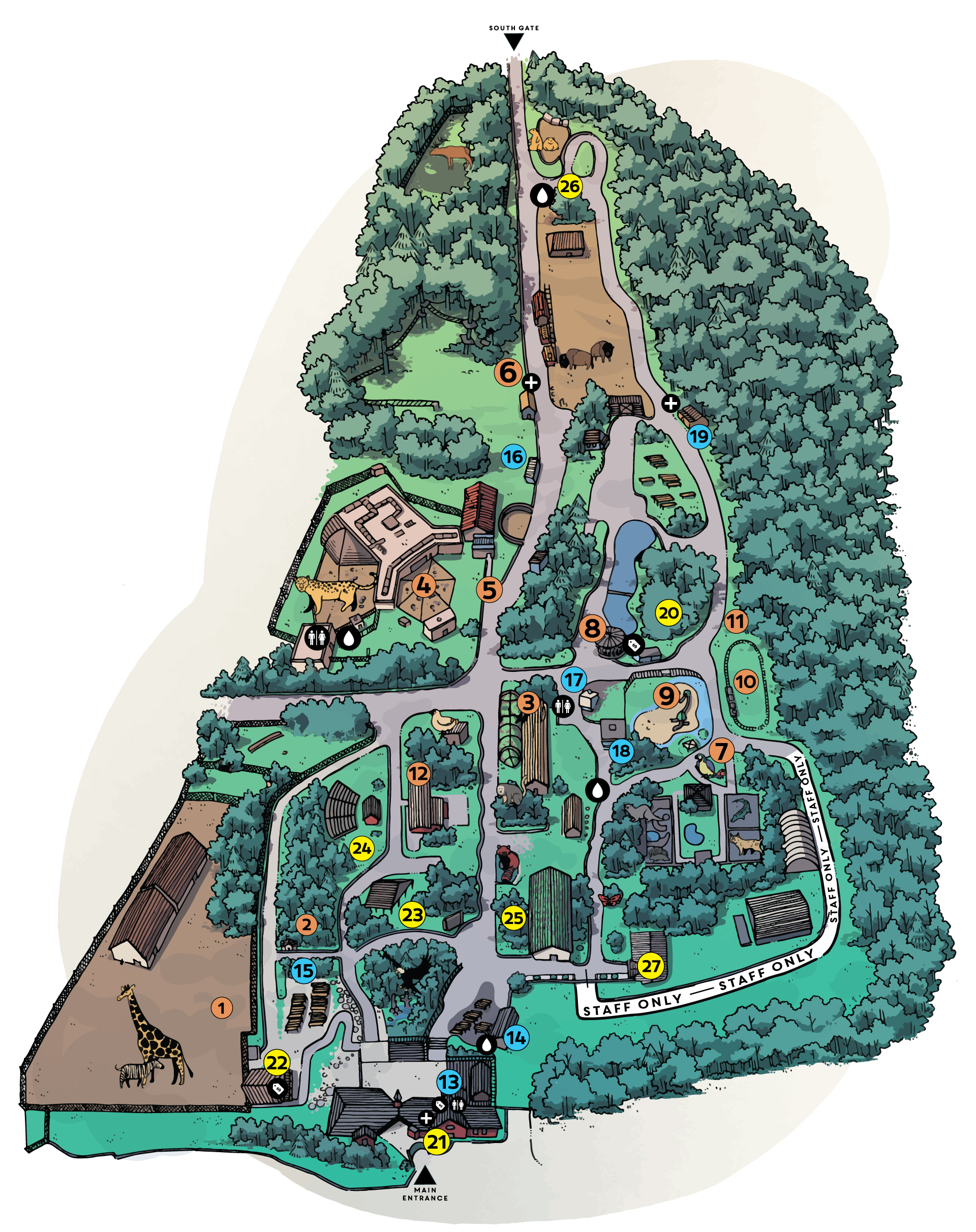 Elmwood Park Zoo Map Zoo Map - Elmwood Park Zoo